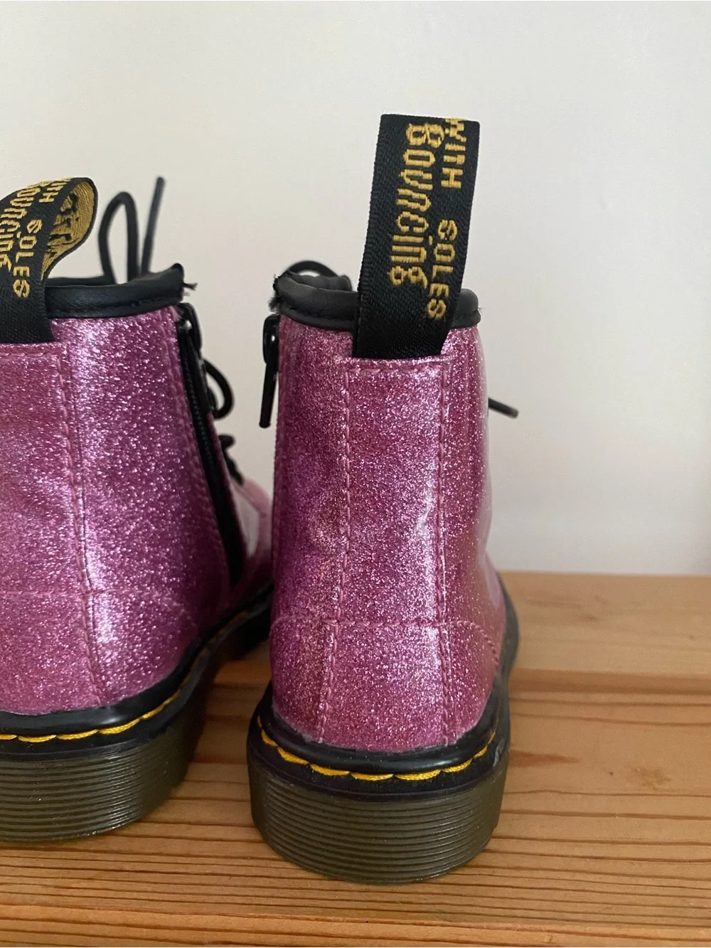 Dr. Martens Doc Martens Pink Glitter 1460 Boots 7 Girls